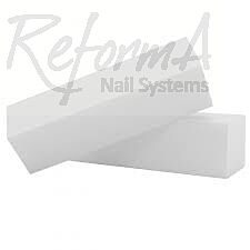 White buffer block, 100/100 grits