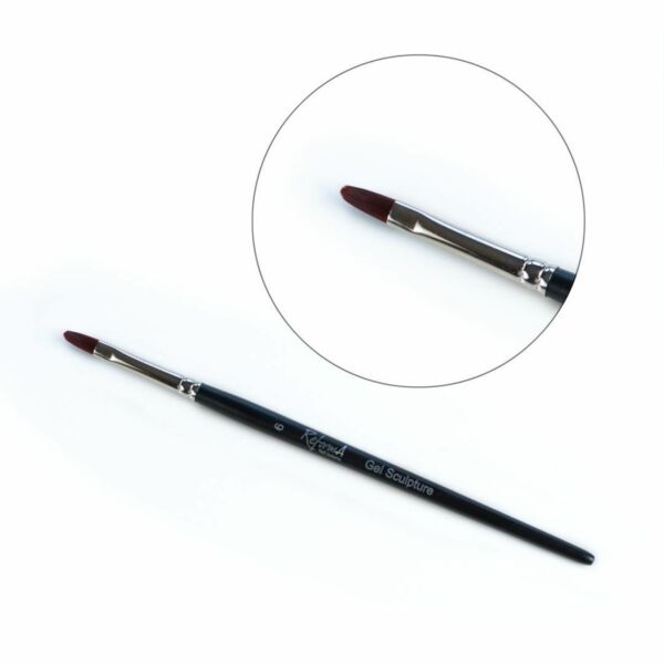 Brush ReformA Gel Sculpture oval #6 wood hand