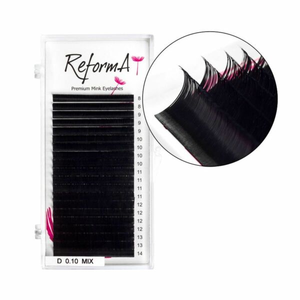  Premium Mink Eyelashes, Curl C, mix, 0.10 mm, 20 lines